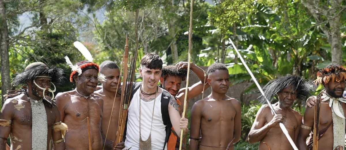 The Community Garden team with community members in Papua