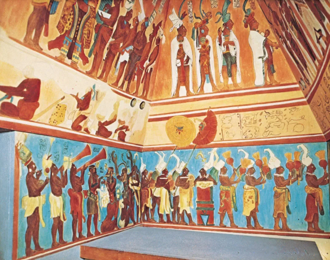 The painted murals of Bonampak